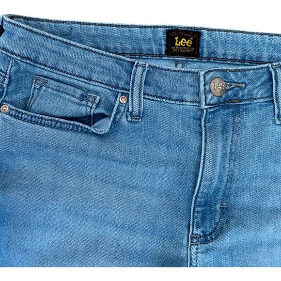 Lee Light Wash High Rise Straight Leg Light Mom Jeans Size 10 Medium - Picture 5 of 8